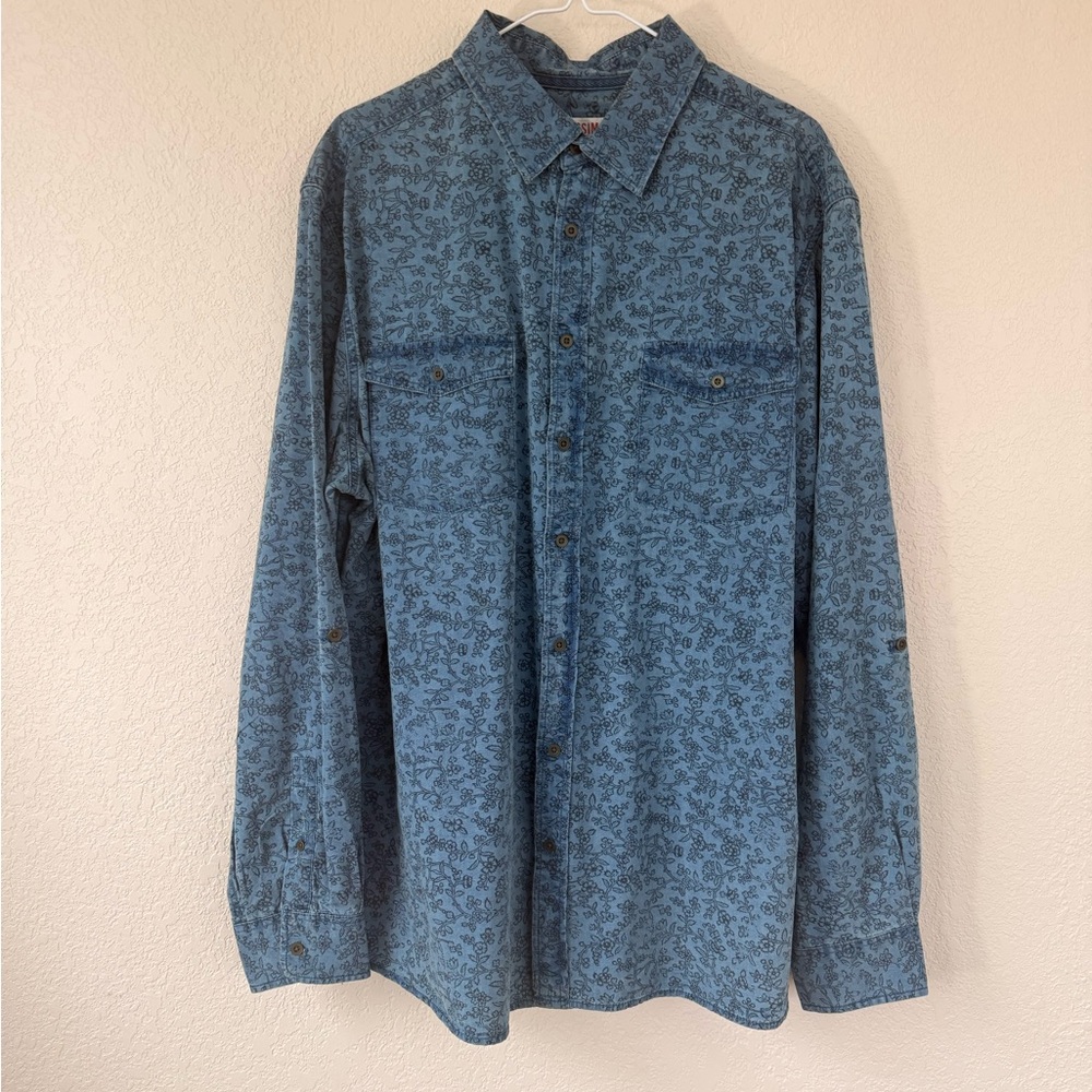 Mossimo Pattern Jean Button Down - image 1